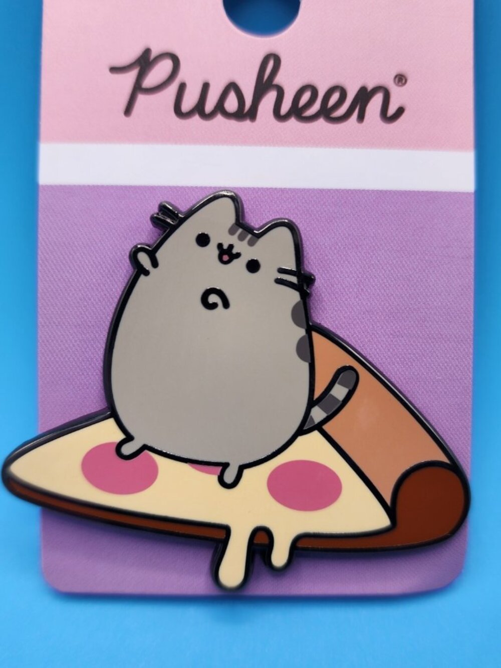 Pusheen the Cat Pizza Pepperoni Slice Chezzy Enamel Pin NEW